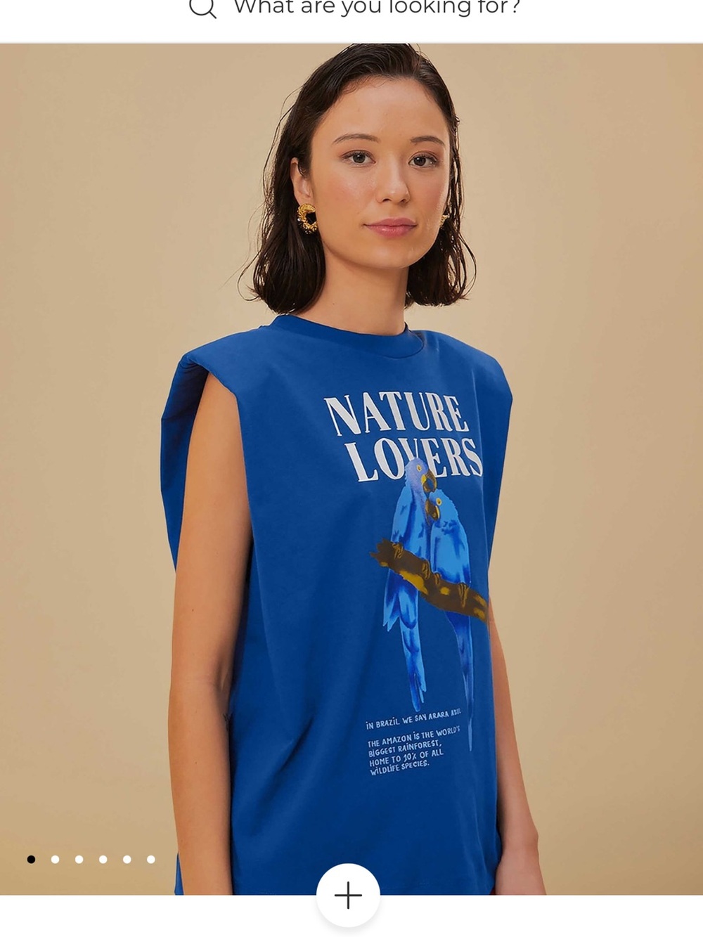 FARM Rio Blue 'Nature Lovers' Sleeveless Muscle Tee with Parrot Graphic